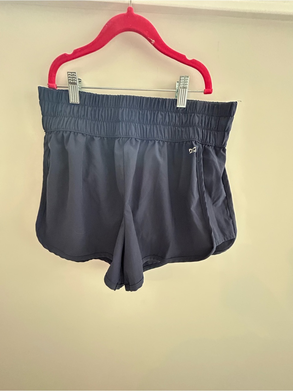 DSG Navy Elastic-Waist Athletic Shorts S